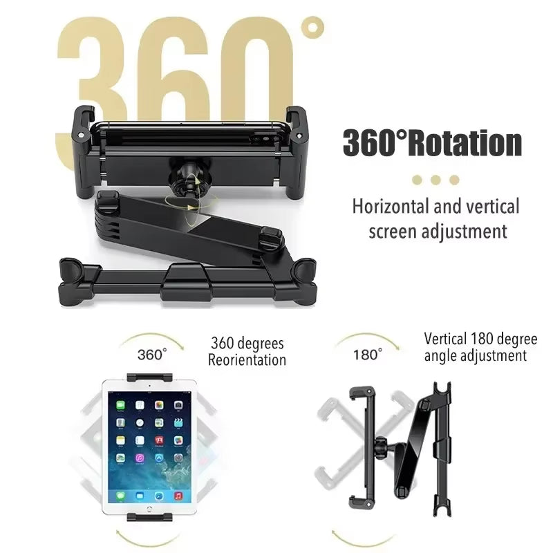 Car Tablet Holder, Headrest Tablet Mount Headrest Stand Cradle Compatible with Devices for Ipad Air Mini, Other 4.7-12.9" Cell